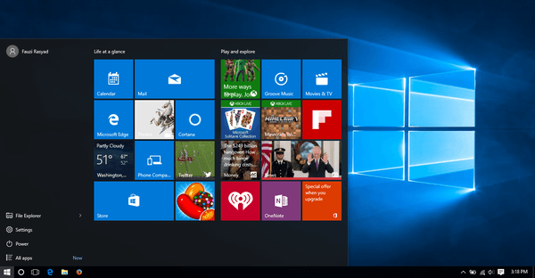 Tilbage til Windows 7 fra Windows 10