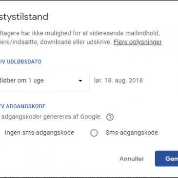 Email med udløbstid