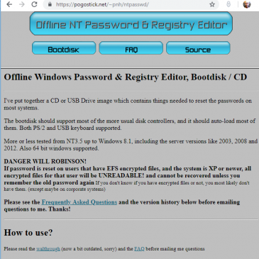 Glemt Windows password?