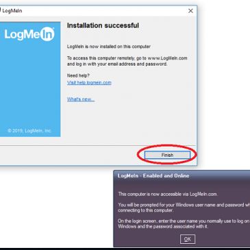 Installation af fjernstyring LogMeIn