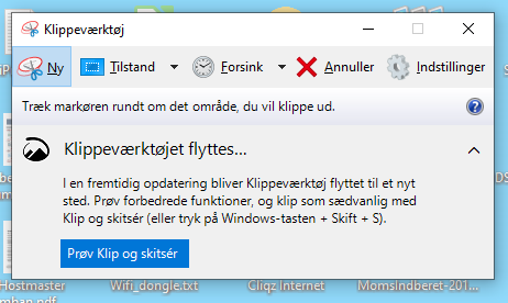 Windows skærmbilledkopi InfoShare it support