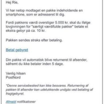 Falske pakke-mails