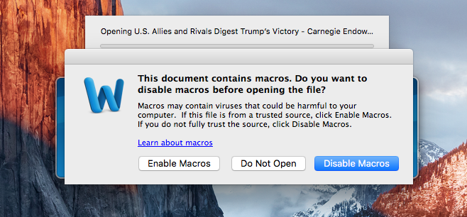 Mac virus i Word makro
